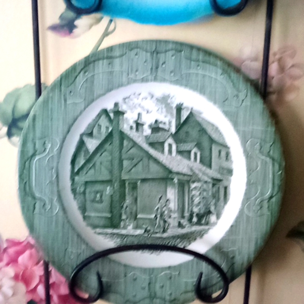 Vintage The old curiously shop 10" plate Back From The 50,'s